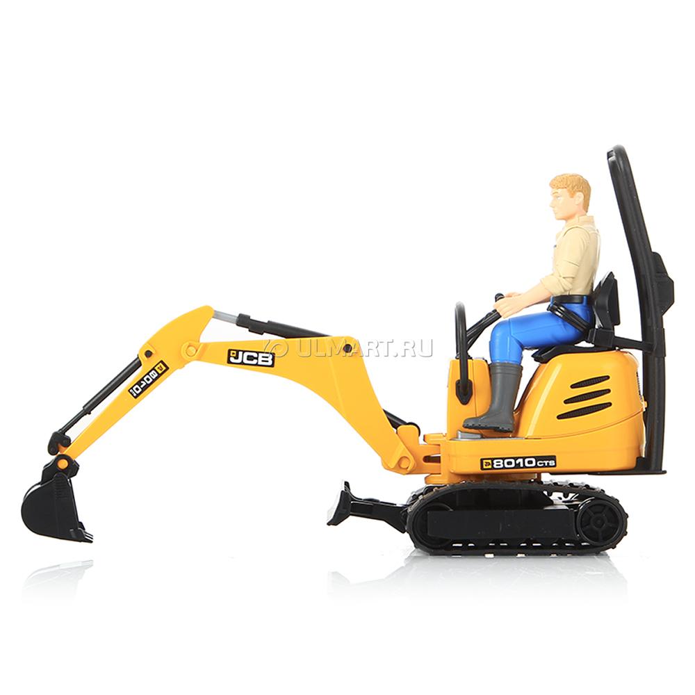 Мини экскаватор и рабочий Bruder - миниатюра 4