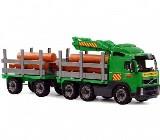 Автомобиль лесовоз с прицепом - фото 1