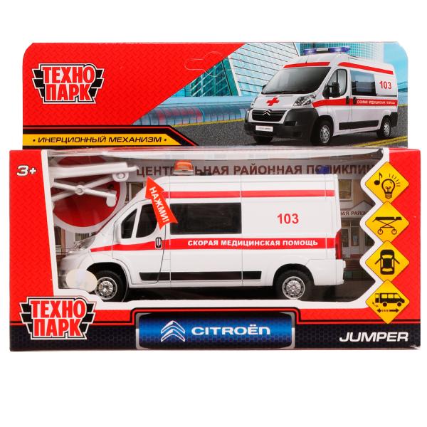 Машина металлическая ТЕХНОПАРК CITROEN JUMPER скорая - миниатюра 2