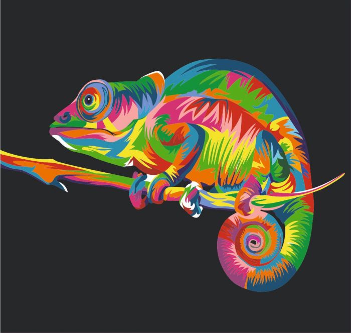 Фреска Радужный хамелеон А3 - фото 1