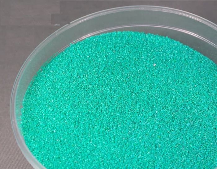 Песок кварцевый бирюз. 1 кг - фото 1