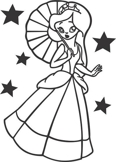 Трафарет Принцесса №1 А4 - фото 1