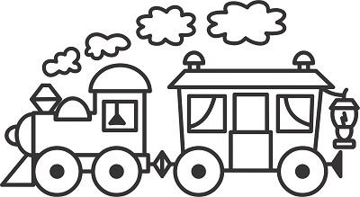 Трафарет Паровозик №1 А5 - фото 1