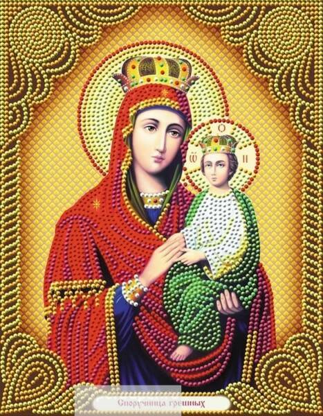 Картина стразами 40*50 Икона Споручница Грешных - фото 1
