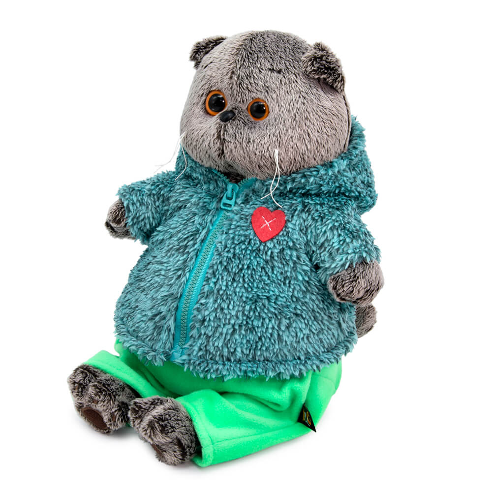 Мягкая игрушка Басик в теплом костюме с сердечком - миниатюра 4