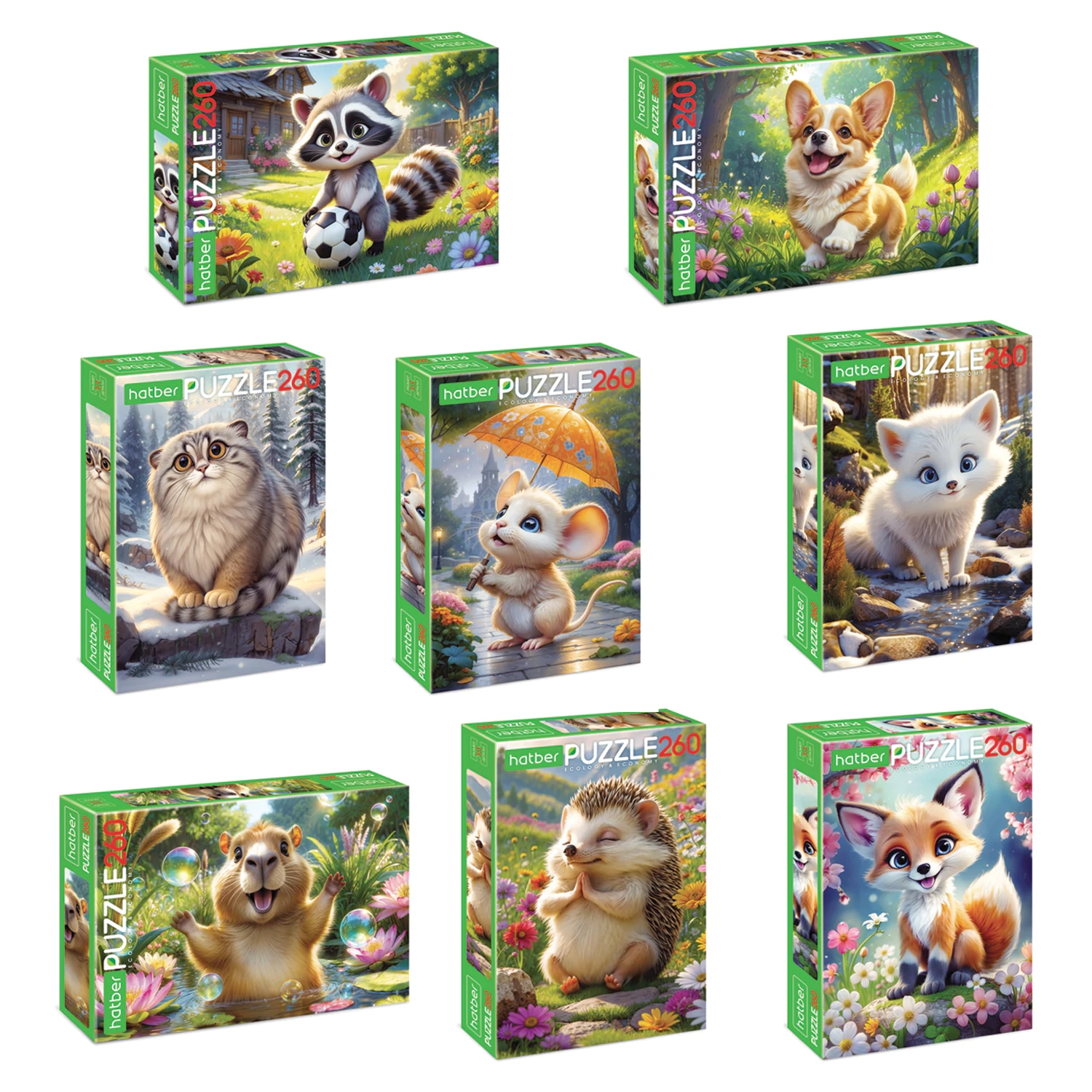 Пазл 260 Мир пушистых чудес Ассорти Hatber - фото 1