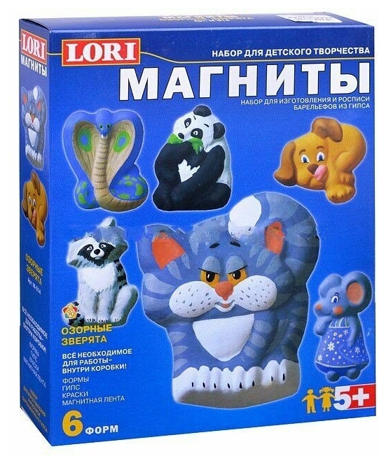 Фигурки на магнитах Озорные зверята - фото 1