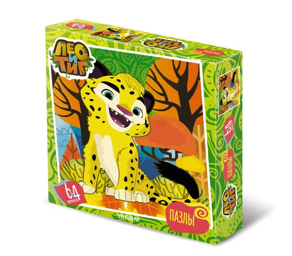 Пазл 64 Лео и Тиг + наклейки - фото 1