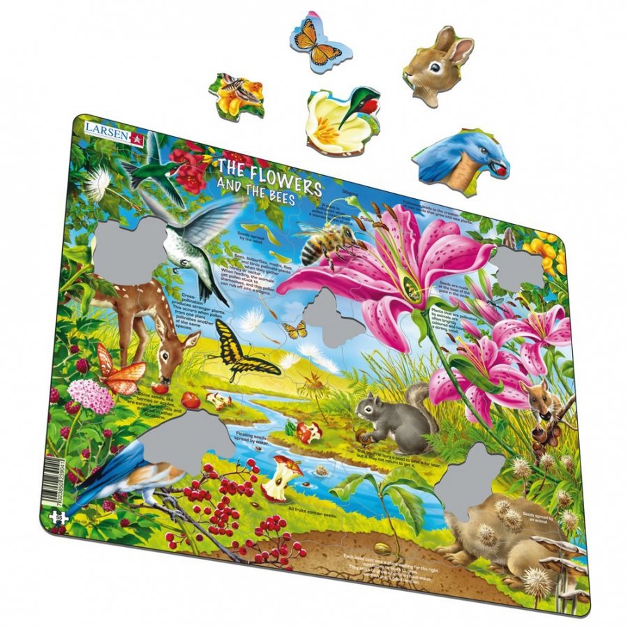 Пазл Цветы и пчелы 55 дет. LARSEN - фото 1