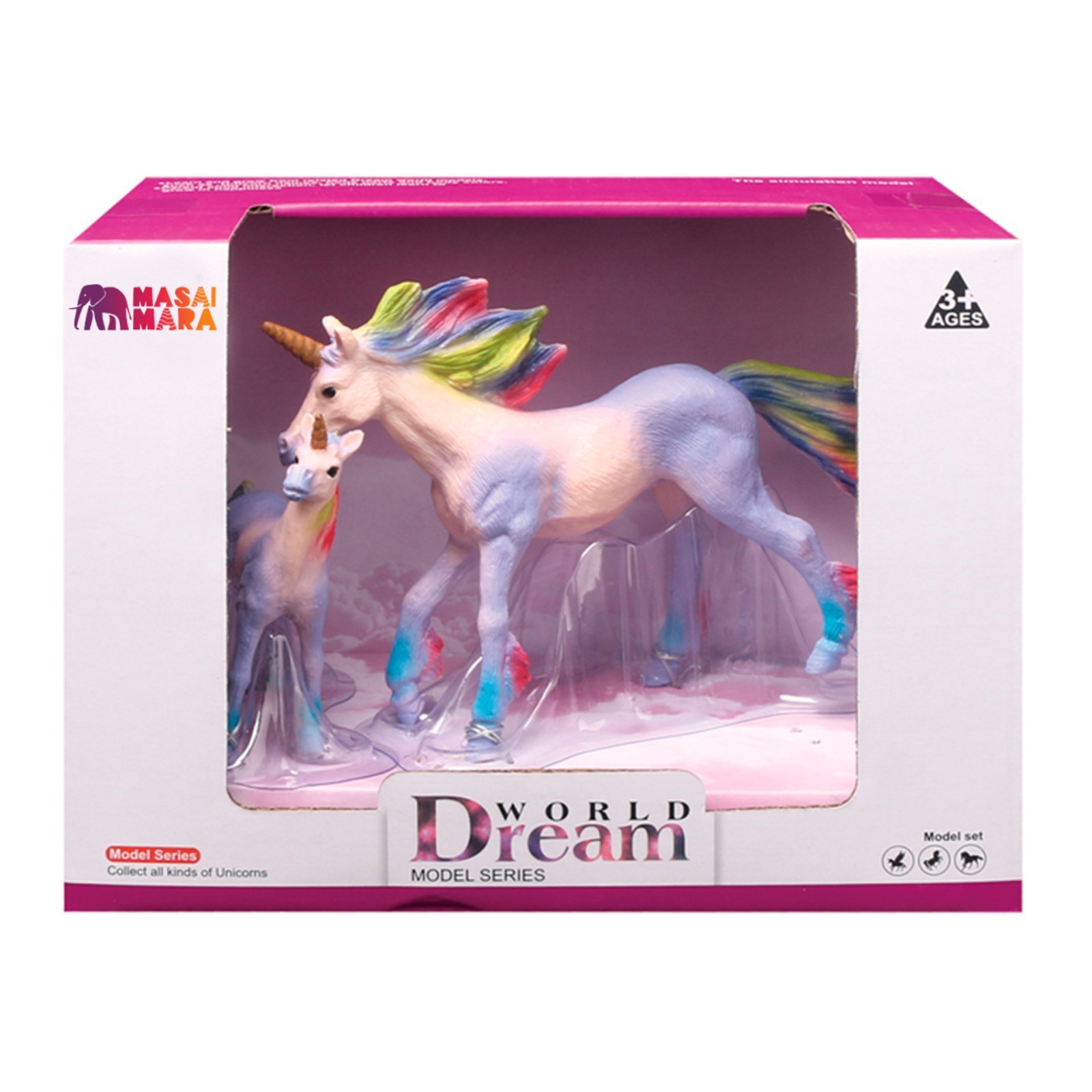 Единорог фиолетовый Семья 2 фигурки - фото 1