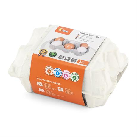 Продукты деревянные набор яиц 6шт VIGA - миниатюра 2
