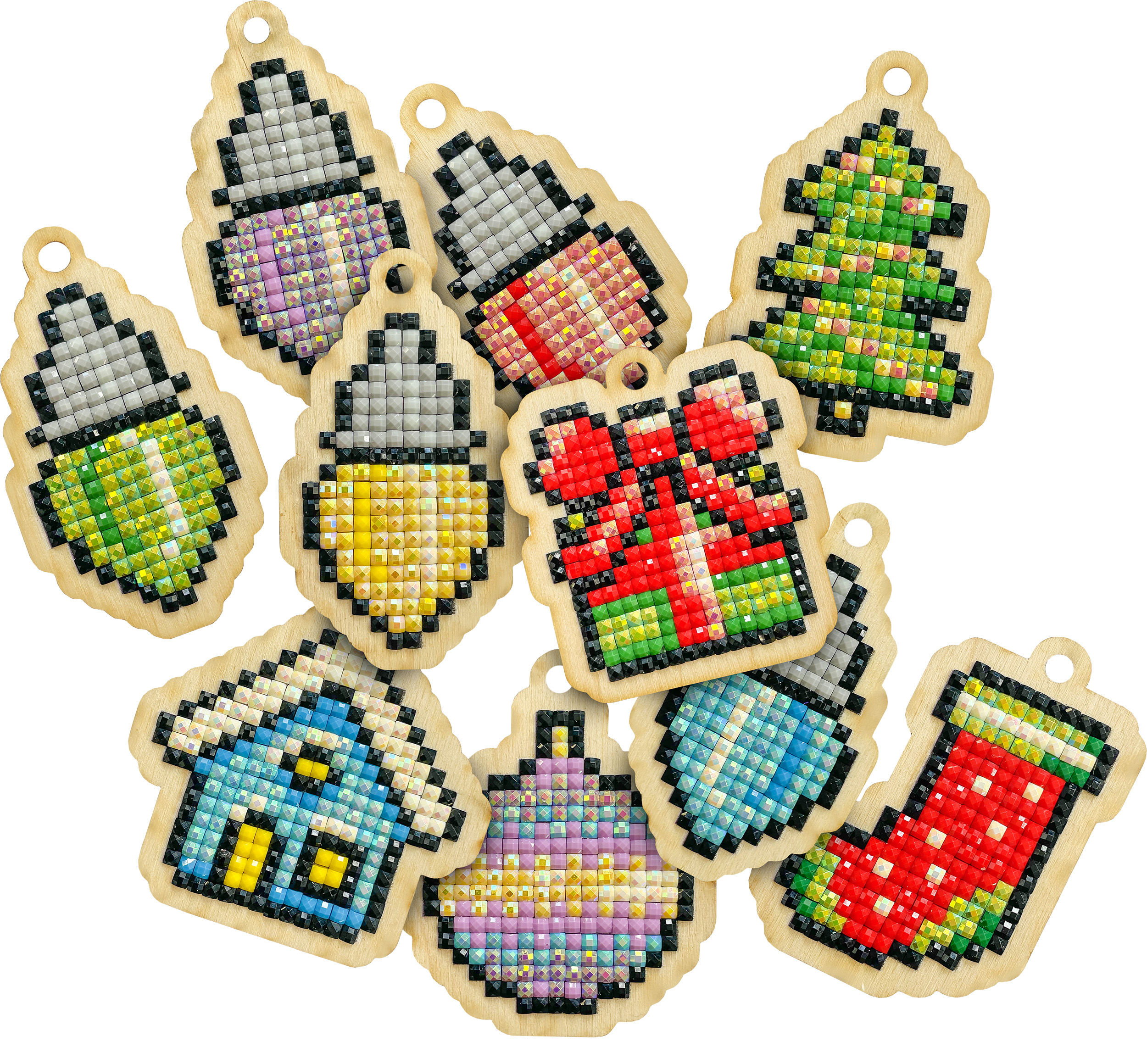 Мозаика стразами Подвеска Елочная гирлянда - фото 1