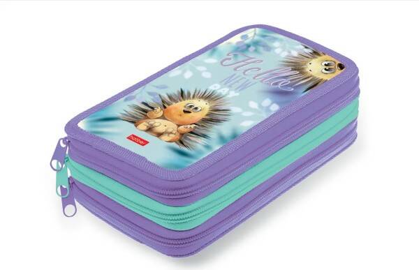 Пенал 3 отд. Забавные ёжики - фото 1