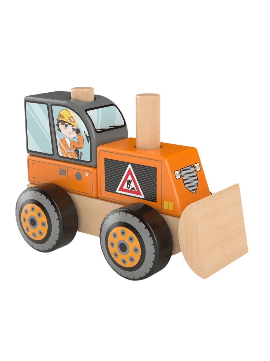 Конструктор деревянный Бульдозер Спецтехника - фото 1