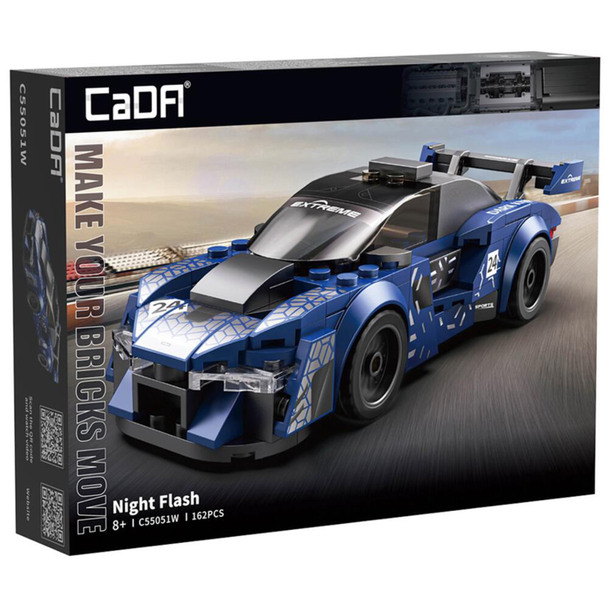 Конструктор CADA Спорткар Night Flash 162дет. - фото 1