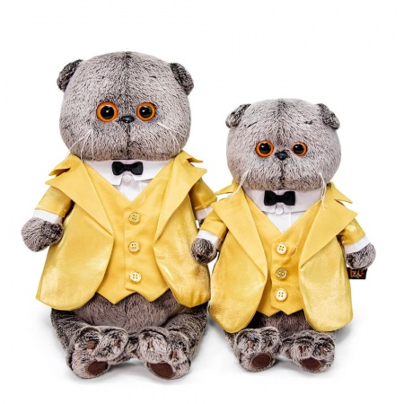 Мягкая игрушка Басик в золотом фраке - фото 1