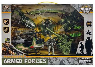 Набор Военная база 8 предм. с парашютистом в/к - фото 1