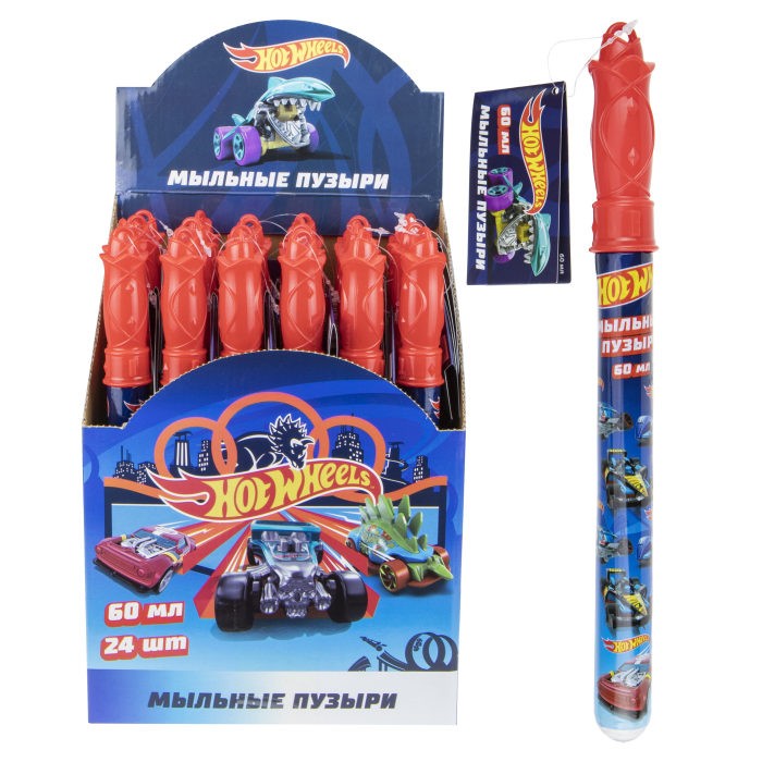 Мыльные пузыри Hot Wheels колба 60мл (24) - фото 1