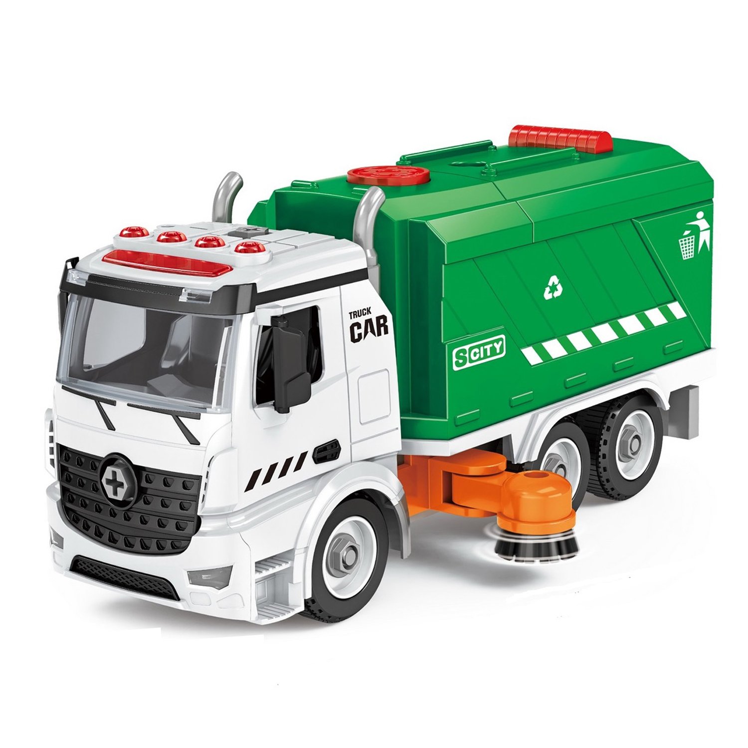 Конструктор винтовой Уборочная машина 30см свет, звук Funky Toys - миниатюра 2