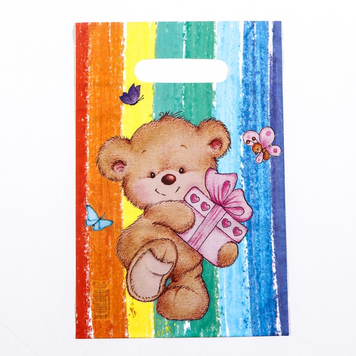 Пакет прорубной 20*30 Подарок от мишутки - фото 1