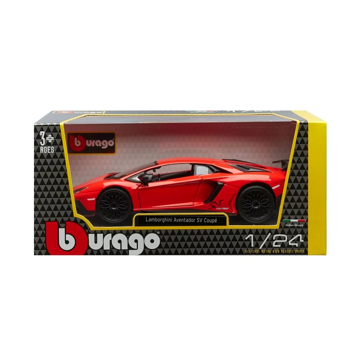 Машина металлическая Bburago 1:24 Lamborghini Aventador LP 750-4 SV красн. - фото 1
