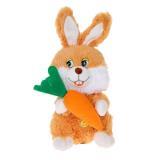  Зайка с морковкой муз. 20см - фото 1