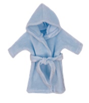 Одежда для кукол 19см Халат Уютные бани голуб. А01 С01 - фото 1