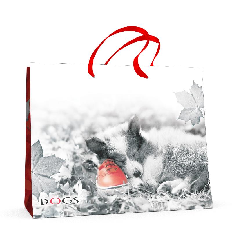 Пакет подарочный Щенок 32*26*13 - фото 1
