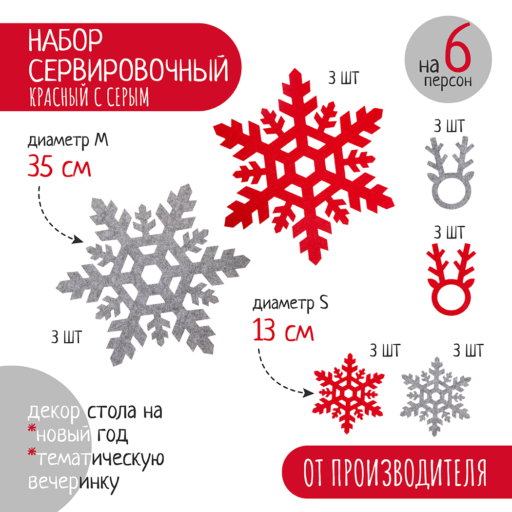 Снежинка для декора бол. Santa Lucia - фото 1