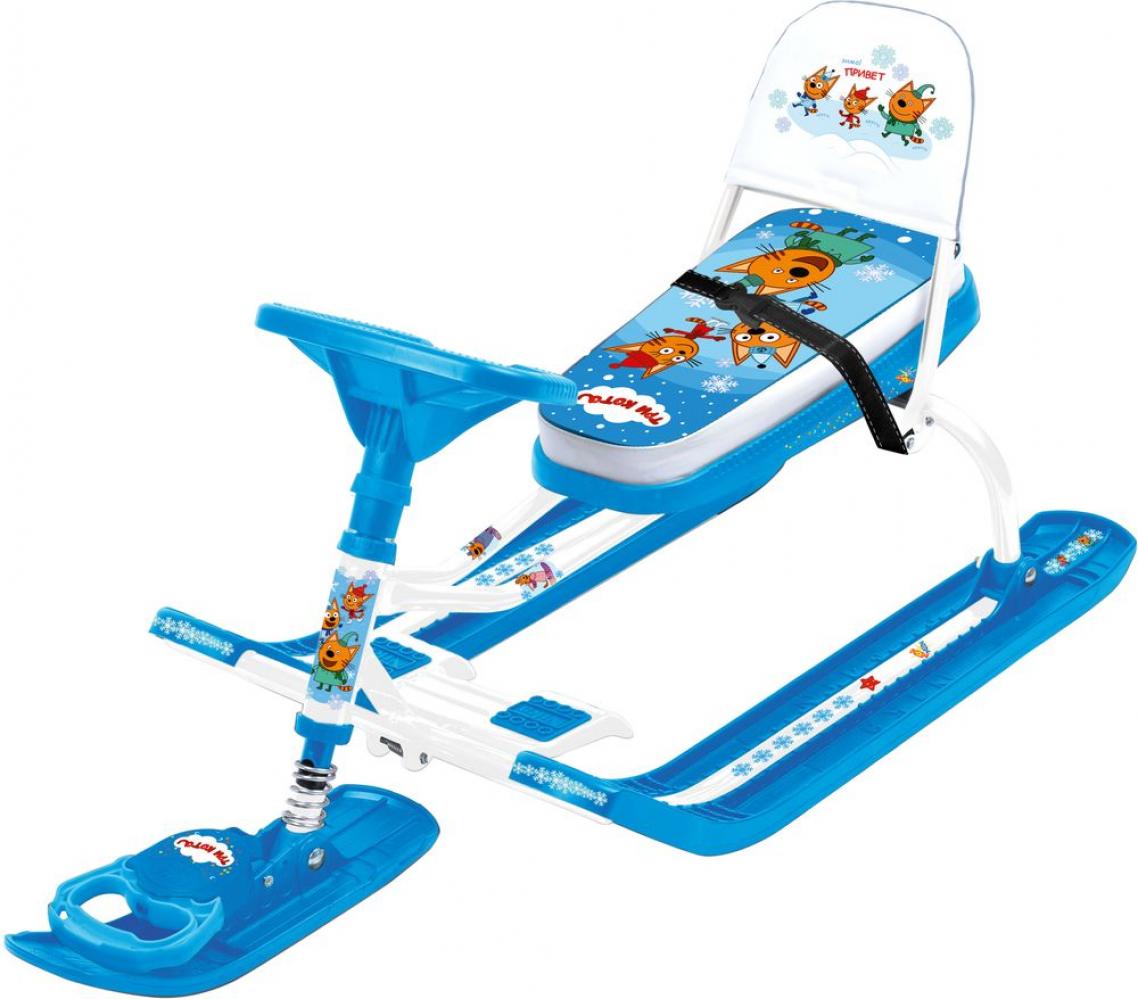 Снегокат Три кота со спинкой - фото 1