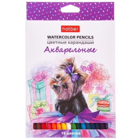 Карандаши 18 цв. акварельные Hatber - фото 1