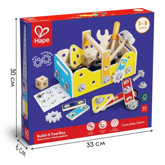 Конструктор деревянный Мастерская 83дет. Hape - миниатюра 3