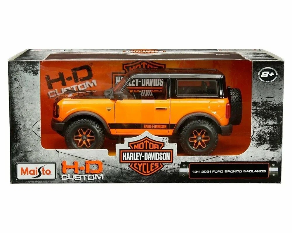 Машина металлическая Maisto 1:24 Ford Bronco Harley Davidson 2021 - фото 1