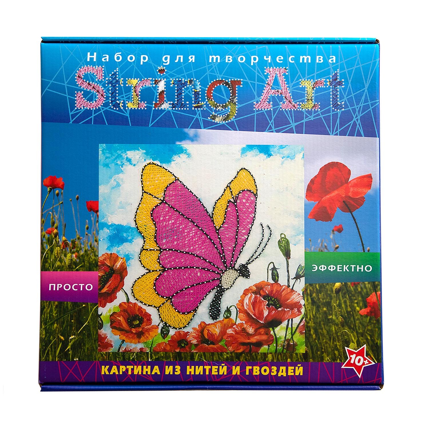 Картина из нитей STRING ART Бабочка ST03 - фото 1