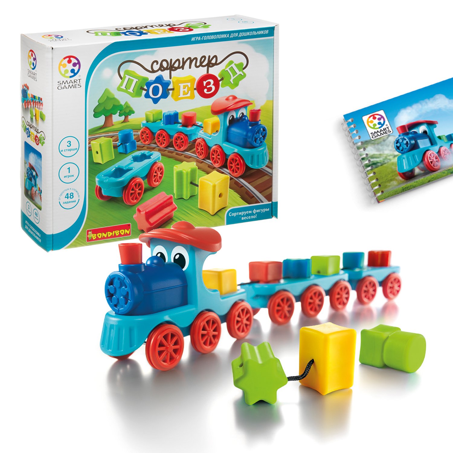Настольная игра Поезд сортер 3+ - миниатюра 2