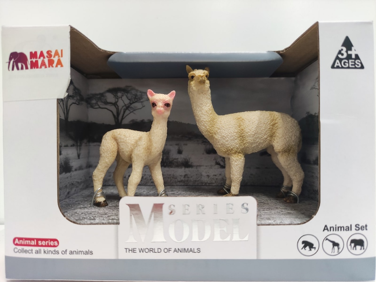 Лама белая Семья 2 фигурки - фото 1