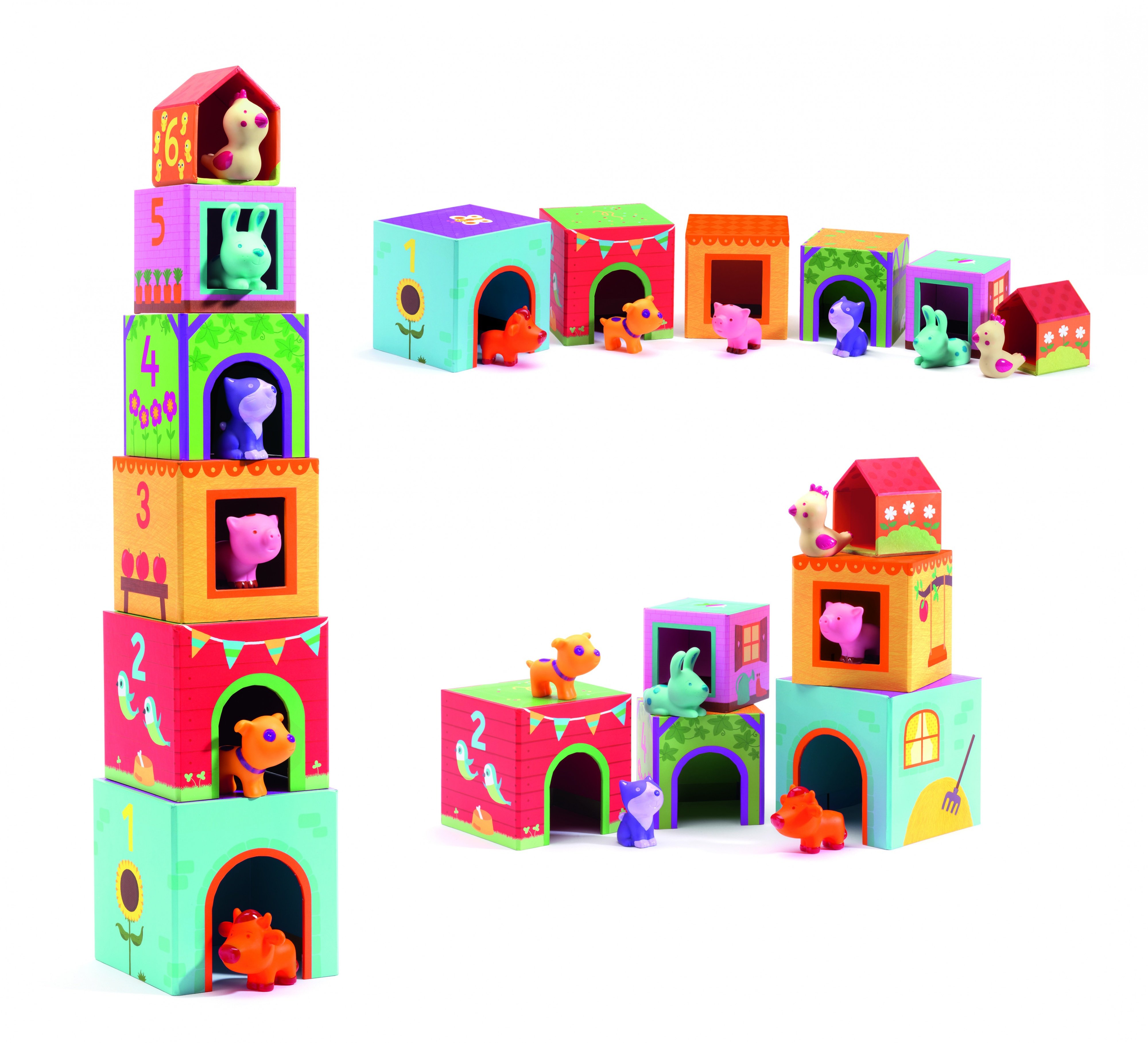 Кубики - пирамида Ферма DJECO - миниатюра 5