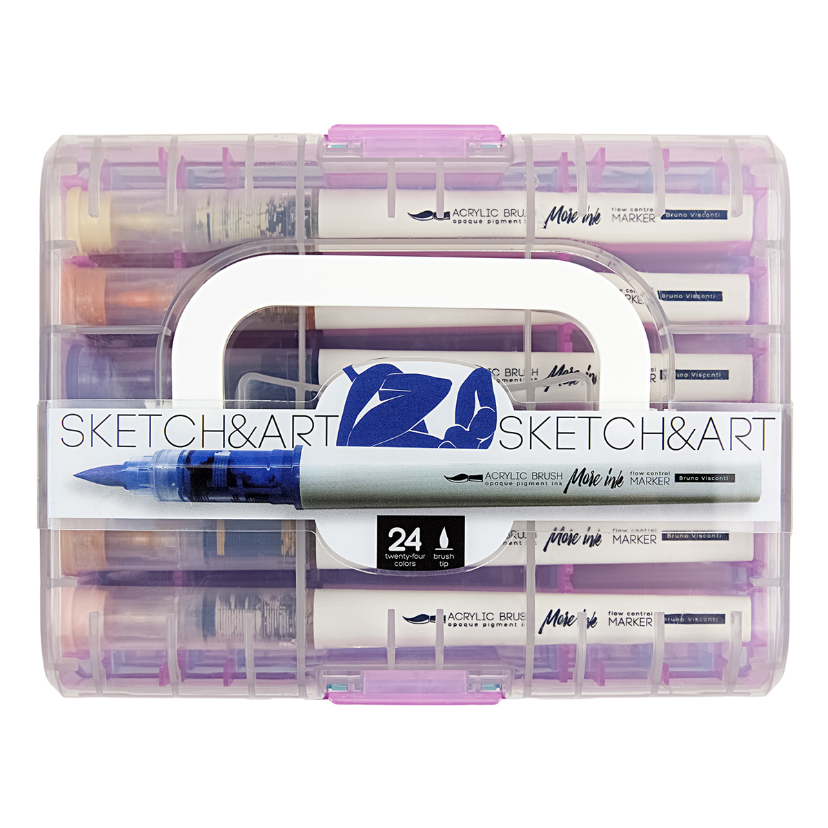 Маркеры - кисти акриловые 24цв Bruno Visconti - фото 1