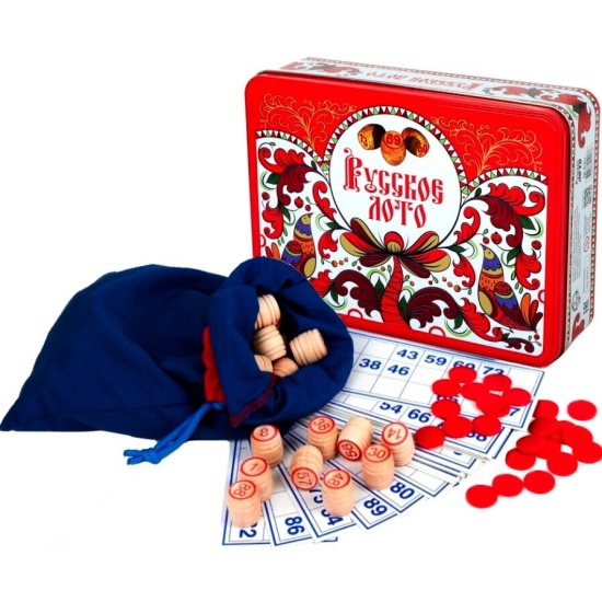 Настольная игра Русское Лото деревянное Узоры жест. кор. ДК - фото 1