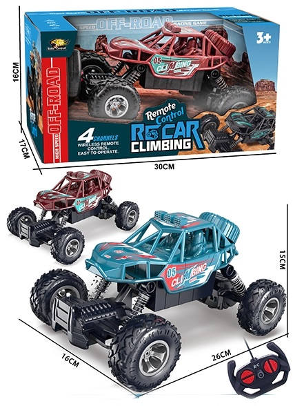 Машина радиоуправляемая Внедорожник коричн/бирюз. 26см - фото 1