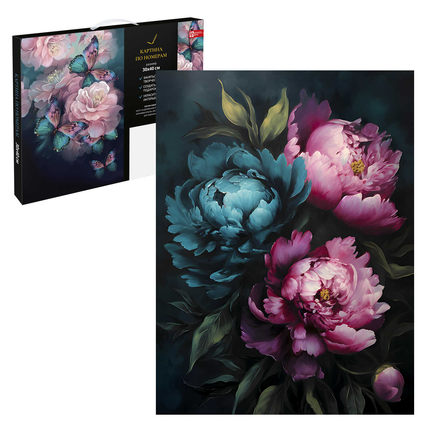 Картина по номерам 30*40 Яркие цветы Феникс - фото 1
