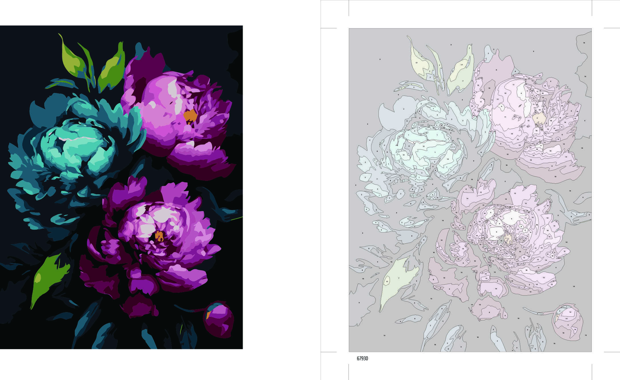 Картина по номерам 30*40 Яркие цветы Феникс - миниатюра 2