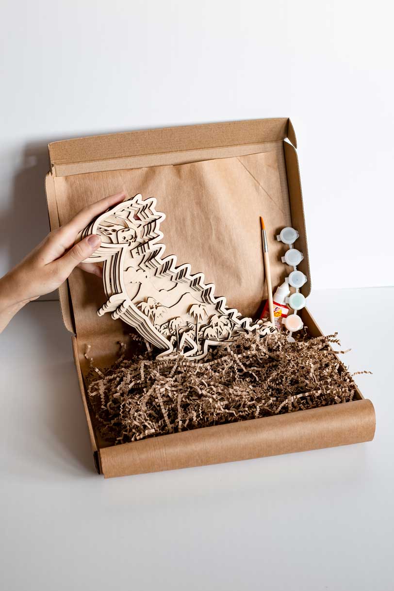 Роспись по дереву Ти-рекс серия Дино Dobrika - миниатюра 2