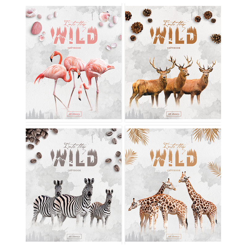 Тетрадь 48л. линейка Животные - фото 1