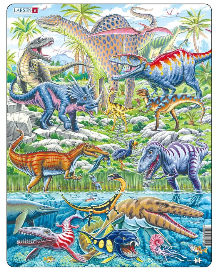Пазл Динозавры 70 дет. LARSEN - фото 1