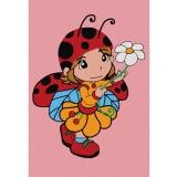  Картина по номерам 20*30 Девочка с ромашкой - фото 1