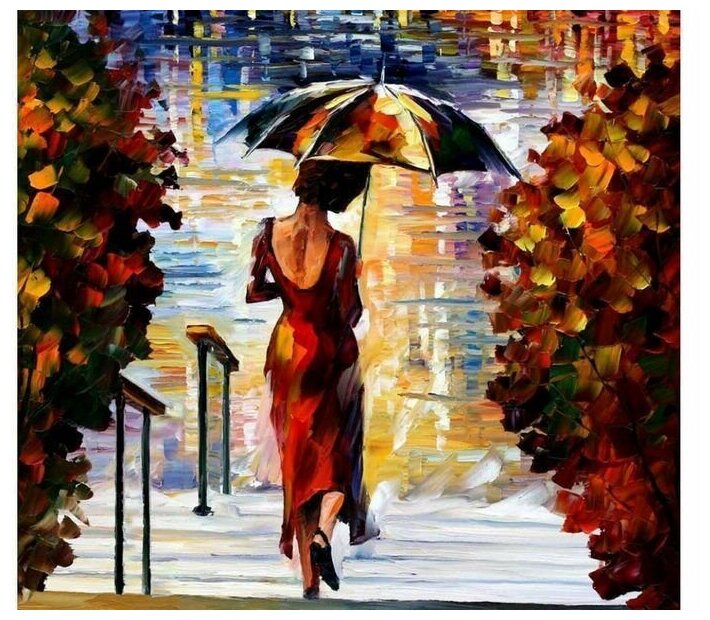 Картина по номерам 30*30 Афремов На ступеньках - фото 1