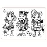  Коврик-раскраска Девочки-подружки 48*33,5 - фото 1