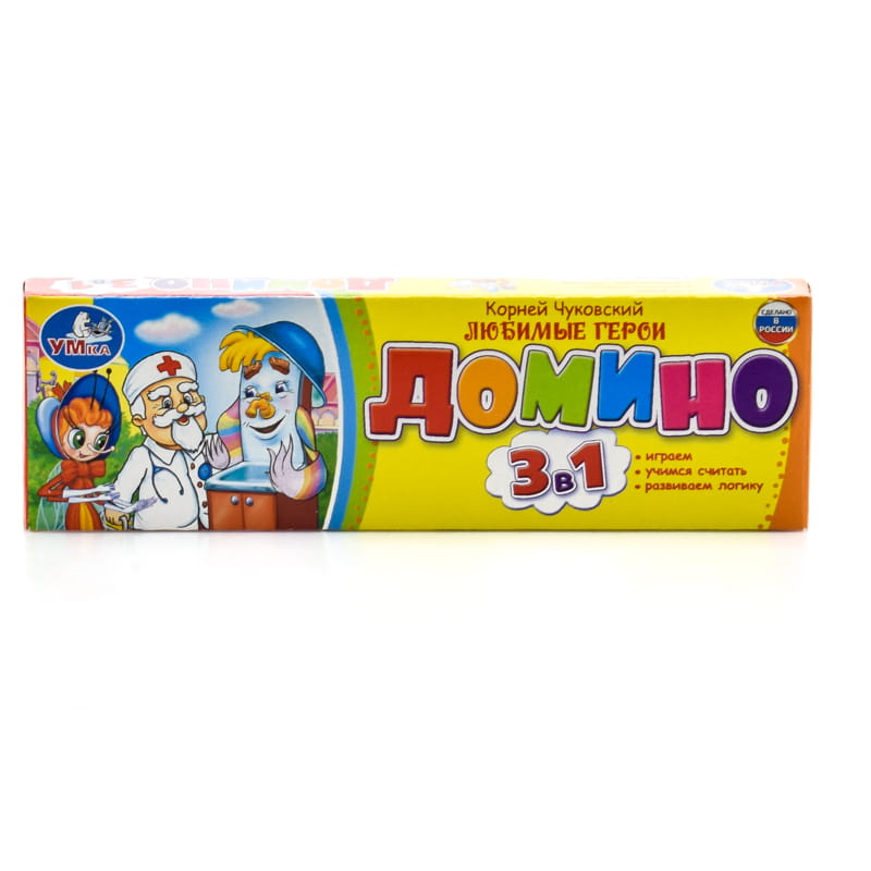 Настольная игра Домино Любимые герои 3в1 - фото 1