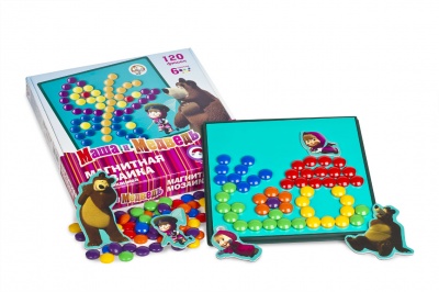 Мозаика магнитная с аппликацией Маша и Медведь - фото 1